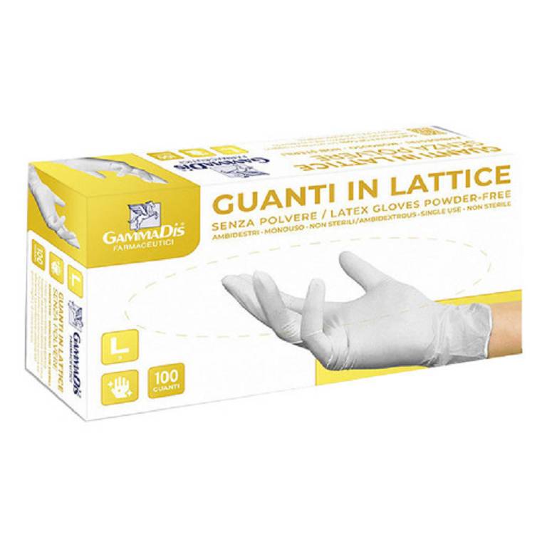GUANTI LATTICE S/POLV L 100PZ