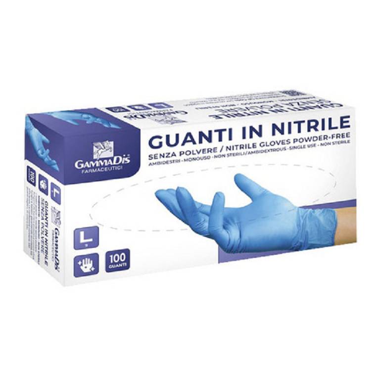 GUANTI NITRILE S/POLV M 100PZ