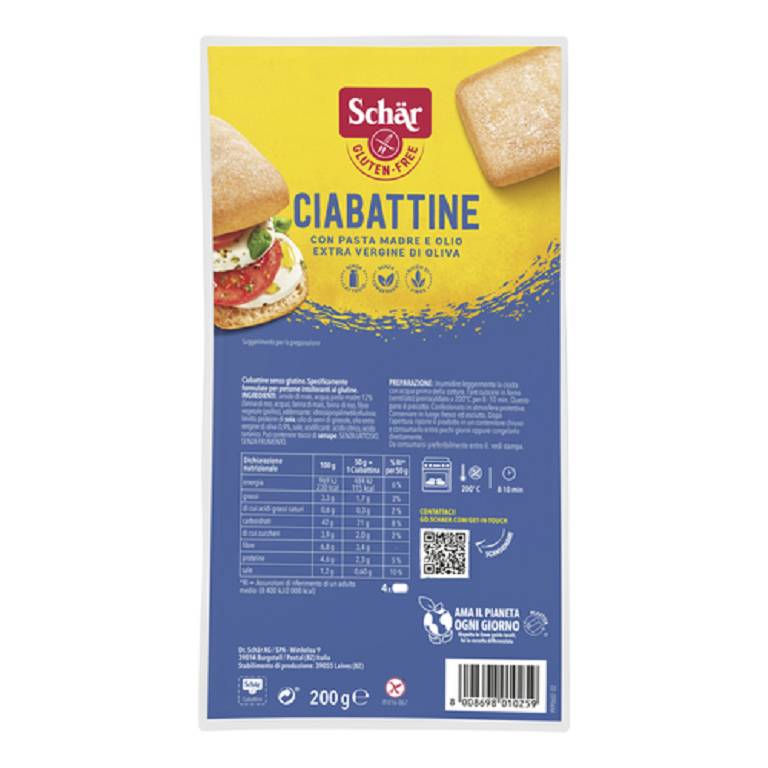 SCHAR CIABATTINA PANE 200G